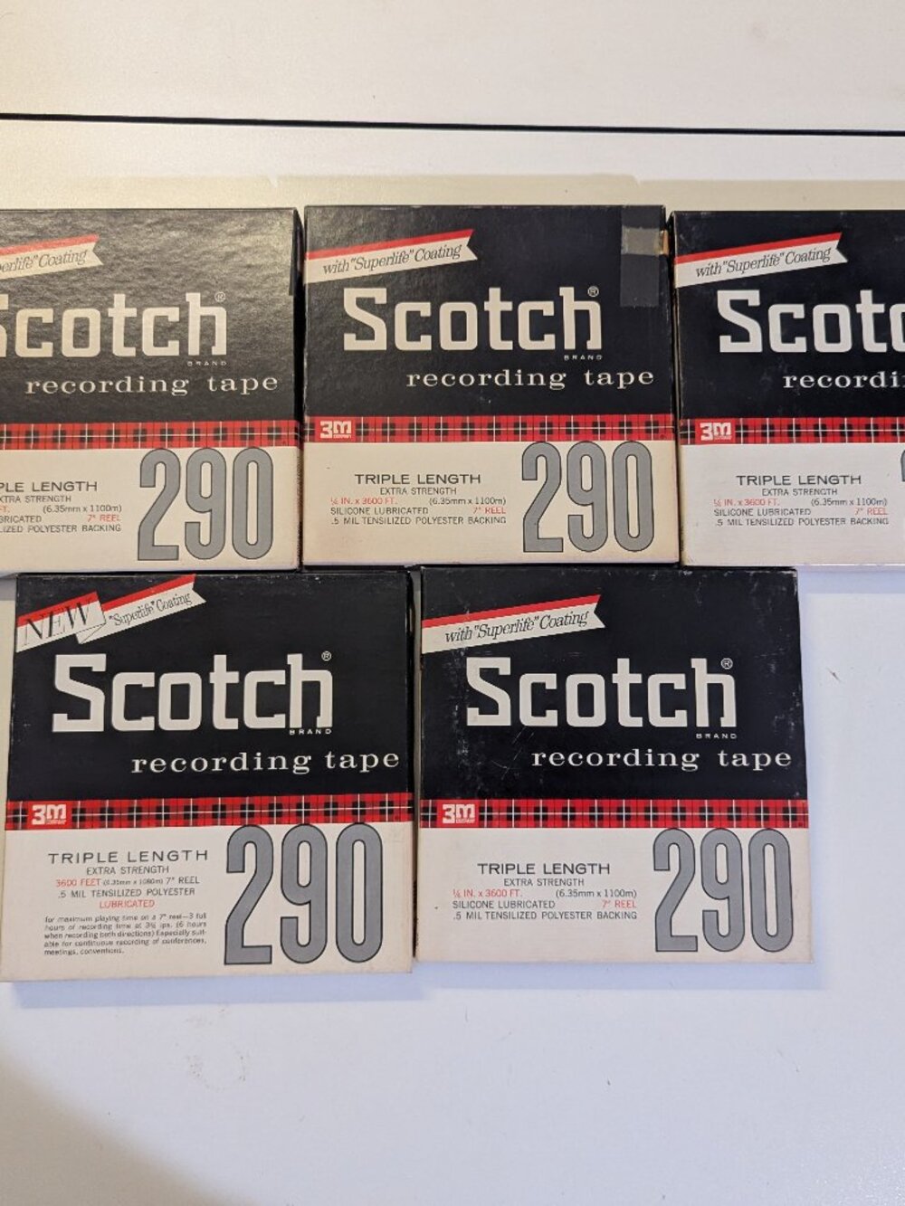 Lot of 5 Vintage Scotch Magnetic Recording Tape